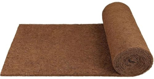 Gettimore Tapis en fibre de coco pour isolation des plantes et protection contre le gel, rouleau de paillis antidérapant pour contrôle de l'érosion du sol, couverture chaude d'hiver (50 x 100 cm), 100