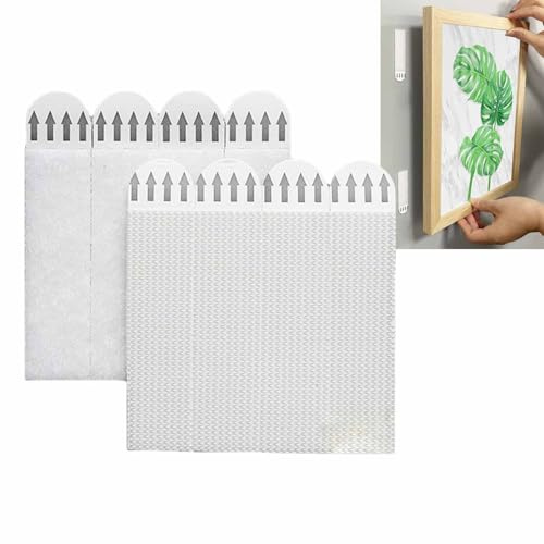 SIGANDG Tiras Adhesivas para Colgar Cuadros Sin Agujeros 20 Pares (40 Tiras), Cuelga Cuadros Sin Clavos, Fijación sin Daños y Retirable, Sin Clavos ni Herramientas, para Marcos, Decoraciones de Pared