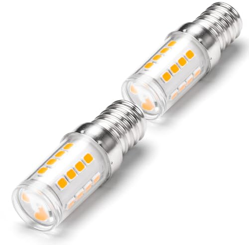 E14 LED Kühlschrankbirne Warmweiß 2700K, E14 2.5W LED Lampen 300LM, 2 Stück | Entspricht 25W Glühlampe, E14 Energiesparend Glühbirne für Nachtlicht, Salzlampe, Dunstabzugshaube, Nähmaschine,Nicht Dimmbar