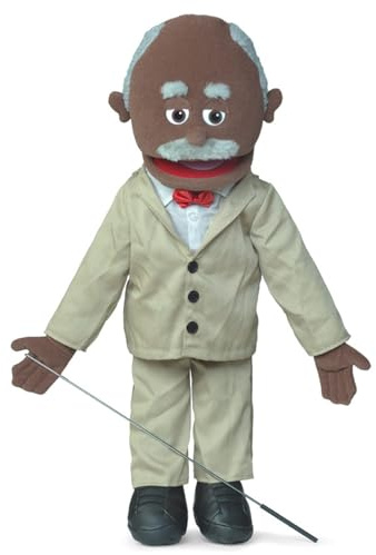 Pops, Black Grandfather, Full Body, Ventriloquist Style Puppet, 65cm
