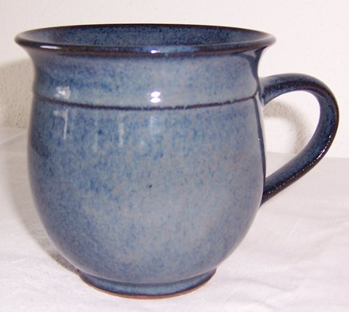 Töpferei Annett Fischer T1 Tasse handgetöpfert Tasse blau Durchmesser 10 cm
