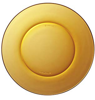Duralex 3008DF06D1111 Lys Vermeil Dessertteller, Teller flach, 19cm, Glas, bernstein, 6 Stück