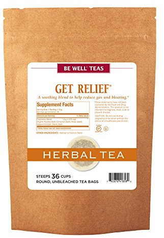 The Republic of Tea Be Well Teas No. 9, Get Relief Herbal Tea For Digestion, Refill Pack of 36 Tea Bags