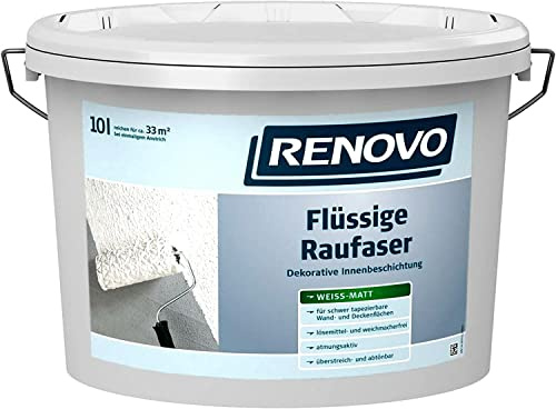 Renovo ?3,60/L Flüssige Raufaser WEISS MATT 10L