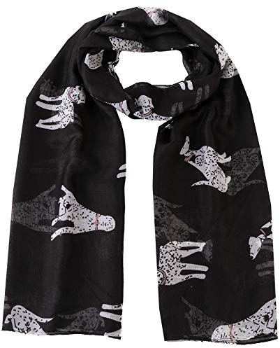 World of Shawls Mops hund, tax hundar, spaniel hund, Jack Russell tryck halsduk - alla årstider härlig mjuk halsduk sjal halsdukar, Dalmatiner hund svart