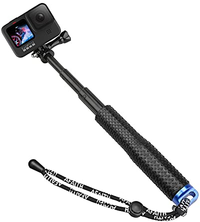 AFAITH Bastone Selfie Monopiede per GoPro Hero 13 12 11 10 9 8 7 Black, Regolabile Impermeabile Allungabile Selfie Stick Palo per GoPro Hero 13 12 11 10 9 8 7 6 5,Insta360,DJI OSMO 4/3,AKASO