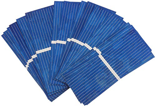 100Pcs Mini Solarzellen DIY Solar Panels Polykristalline Batterie Ladegerät Power Solar Zellen für Solar Panels DIY Projekte (Blau)