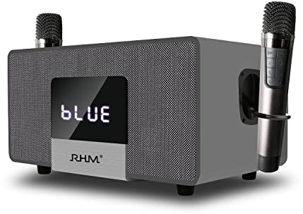 RHM K222 Karaoke Machine for Smart TV with Optical Input–Ultra-Low Latency, 3-Mic Support, 90FT Range, 70W Rich Stereo Sound, Voice Beautifier, Bluetooth/RCA, Perfect for Family Parties