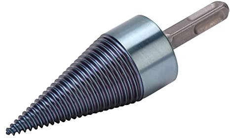 Log Splitter Bit Firewood Splitter with 42mm Width Twist and 45x10mm Hex Shank, Tree Stump Breaker Wood Cone Punch Drill Bit for Wood Splitting