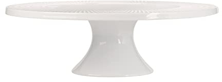 Maxwell & Williams White Basics Diamonds Tortenständer mit Fuß, 30 cm, in Geschenkbox