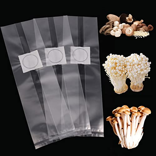 KroY PecoeD 20 Stück 18 x 35 cm Pilzzucht Beutel, Mushroom Spawn Grow Bag Langlebige Beutel, mit Filter, Reißfest und Stark, für Pilze, Pilze, Körner(18 * 35 cm)