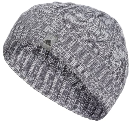 adidas Whittier Beanie-Mütze für Damen, Onix Grey-Clear Onix Grey Marl F23, EinheitsgröÃŸe