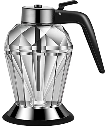 Dispenser per miele in vetro a forma di diamante, 200 Ml Contenitore per Sciroppo per Servire Miele e Sciroppo