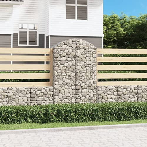 ARKEM Gabione mit Hochbogen 100x50x160/180 cm Verzinktes Eisen GabionenköRbe Gabionen Hochbeet Baustahlmatten