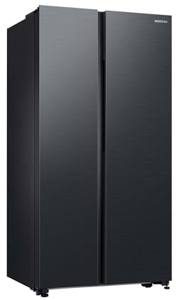Samsung RS62DG5003B1EF Side-by-Side-Kühlschrank mit Gefrierfach, 178 cm, 628 l, SmartThings AI Energy Mode, Twist Ice Maker, SpaceMax, No Frost+, Premium Black Steel