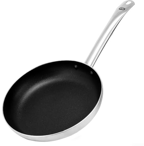 Lioaeust Non Frying Pan, 18/20cm Saucepan with Long Handle Crepe Frying Pan Non Pancake Tool Aluminium Pot for Kitchen(20cm)