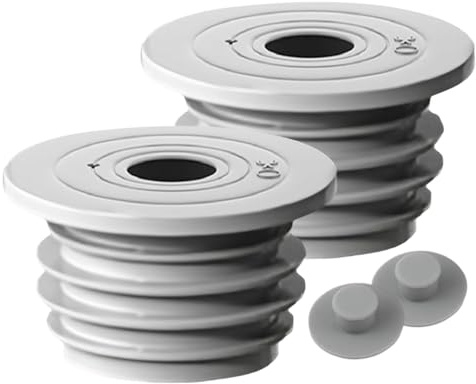Drain Pipe Seal Cover - 2 Sewer Pipe Floor Drain Seal | Silicone Sewer Plug | Sink Waste Pipe Cover Washing Machine Waste Pipe Seal | Drain Hose Pipe Seal for Kitchen Bathroom