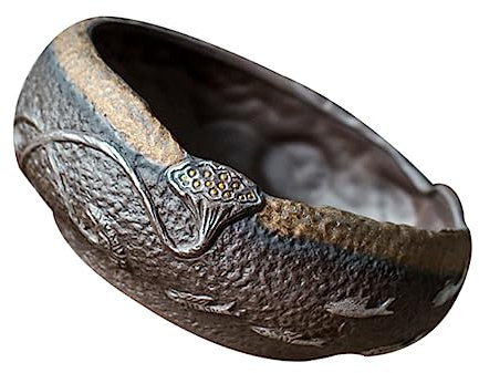 OKUMEYR Bowl Para Lavar Tazas De Té Cerámico Diseño De Loto Accesorio De Ceremonia Del Té Para Amantes Para Uso Familiar y