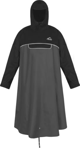 normani Unisex Regenponcho EXTRA Lang mit Ärmeln und Brusttasche für Damen und Herren - Brusttasche und 3M™ Scotchlite™ Reflektor - 100% Winddicht - 100% Wasserdicht