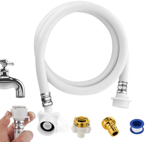 Adsfvs Waschmaschinen-Wasserschlauch,Waschmaschinenschläuche, Schläuche für tragbare Waschmaschinen, Verbindungs- und Versorgungsleitungen, lange PVC-Wasserversorgungsleitungen für die meisten