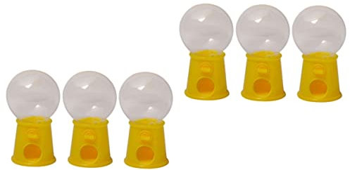 OKUMEYR 2sets Mini Plastic Candy Catcher Playthings Boys and Girls Gumball Machine Boys and Girls Candy Dispenser for Party 3pcs*2