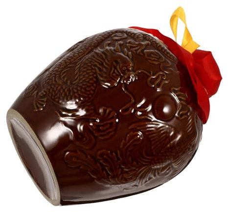 PAMINGONO 1 Satz antikes Weinglas verschlossene Flasche Brühflasche Multifunktionsflasche rustikaler Kanister whiskey decanter whiskey dekanter Weinbehälter aus Keramik Brown