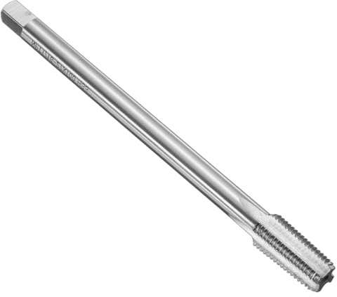 sourcing map Gewindebohrer mit gerader Nut, NPT 1/16-27, 2B-Gewinde, HSS6542, Maschinengewindebohrer, 10 cm, extra lang