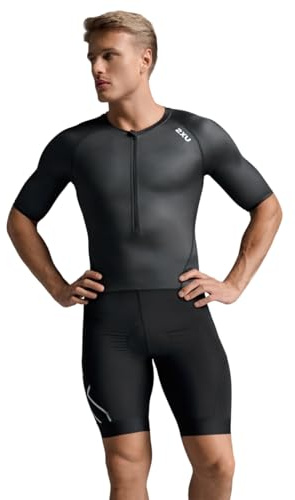 2XU Herren Trisuit mit Ärmeln, Schwarz/Weiß, XL