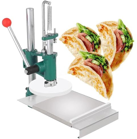 Pressa per pasta per pizza manuale, macchina per pressare la pizza in acciaio inox con disco spesso e base in ghisa, pressa per pasta per torte, macchina per gnocchi per preparare torte fatte a mano