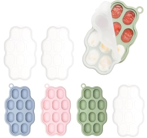 HSUYUN 3 Pièces Bac Congelation Puree Bebe, Moule Silicone Bebe, Forme de Nuage Bac Congelation Puree Bebe, pour le Stockage des Aliments pour Bébé