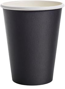 Inoverse Lot de 50 gobelets jetables en carton pour café à emporter – 200 ml, noir, gobelets à café à emporter en carton, gobelets en carton, gobelets jetables, gobelets en papier, gobelets à café à