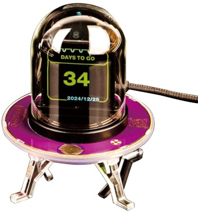 Pitadue IPSs Screen Digital Alarm Clock With Real Time Cryptos Stock Trackings Weather Forecasts And RGBs Lighting For Home Office Decoration Analogs/Digital Hybrids Desk Clock