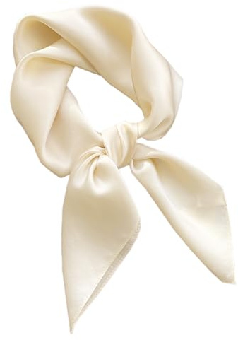 LSHARON SILK Einfarbiger Schal aus 100 % Maulbeerseide, leichtes Halstuch, 70 x 70 cm, quadratisch, reine Seide, Halstuch, Kopftuch, Geschenk für Damen und Herren