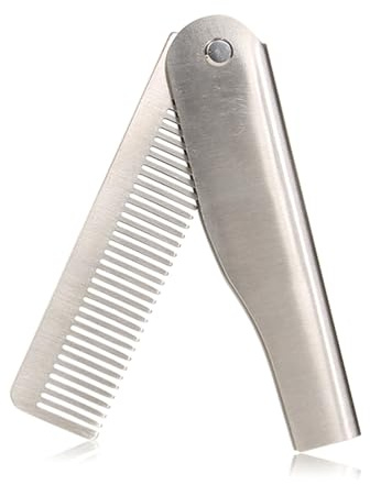Grooming Pettine Per Barba Da Uomo In Acciaio Inossidabile Essenziale Con Maneggevole Comoda Strumento Styling Amante Della Barba