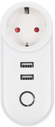 DIYEAH Prise Connectée Wifi Double Port USB Contrôle Mobile à Distance Prise de Courant Intelligente pour Appareils Électroménagers