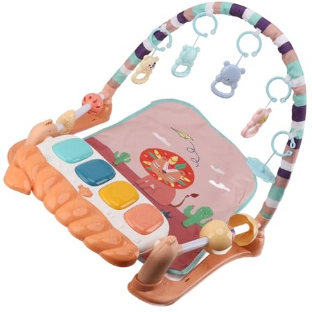 Aramox Alfombra de Juegos para Gimnasio para Bebés, Gimnasio de Piano de Actividades Ecológico para Aprendizaje Temprano, Tapete de Juego Sensorial para Bebés, Tapete de Pedal Musical para el Tiempo