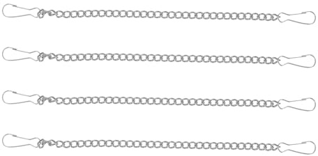 HOOWIFFY 4pcs Stainless Steel Hanging Chains for Plants and Bird Feeders Indoor and Outdoor Use Silver Hanging Brackets Suitable for Stained Glass Window Decoration