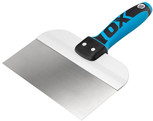 OX OX-P013320 Pro Taping 8 / 200mm Knife, Mehrfarbig, 8-Inch/200 mm | Profi-Taping Knife 200mm – flexible Edelstahlklinge, Aluminium-Rücken, DURAGRIP Griff & Hammerende