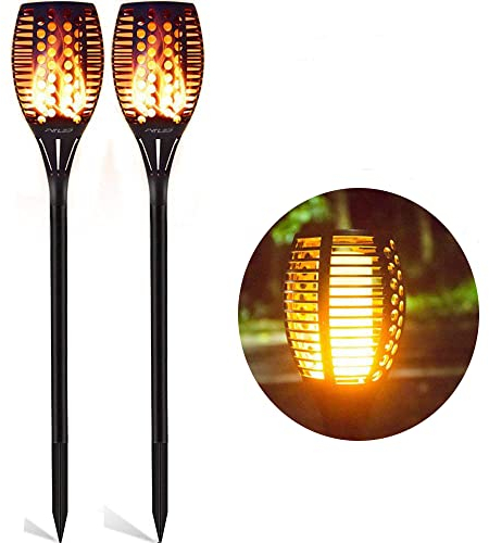 Solarlampen Für Außen Garten 96 LED Gartendeko für Draußen leuchtet automatisch ein/aus mit Lichtsensor im Freien Solarbeleuchtung warmes Licht Gartenbeleuchtung wasserdicht IP65 2pcs