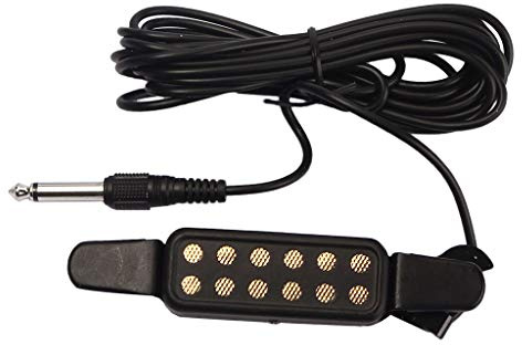 Alnicov Guitar Pickup 12-Hole Soundhole Transducer Amplifier with 10ft Cable 1/4inch Jack for 40inch / 41inch Acoustic Classic Folk Guitars