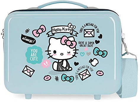 Hello Kitty You are Cute Anpassungsfähiger ABS-Kulturbeutel, 29x21x15 cms, Azul