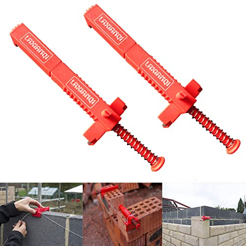 Tom tool LXQ Verlängerte Ziegelschnur-Clips, 15-18 cm, paarweise, Orange