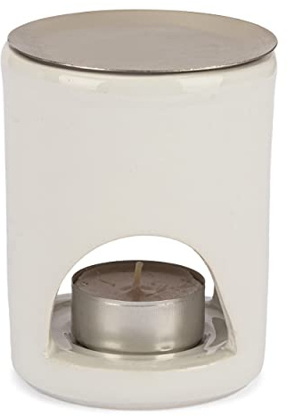 NKlaus räuchergefäss weihrauch räuchergefäß, zum Räuchern, Weiß, 1 Stück | Handarbeit; Höhe: 9cm; Durchmesser: 7,5cm; 250g; stövchen räuchern