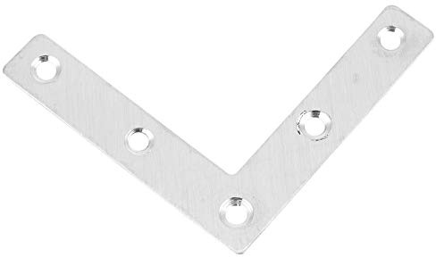 50 Stück Halterung, Edelstahl L-förmiger Eckplattenverbinder, Möbelbeschläge Verbinder Klammer Regalträger Halterung für Tisch Werkbank(80mm)