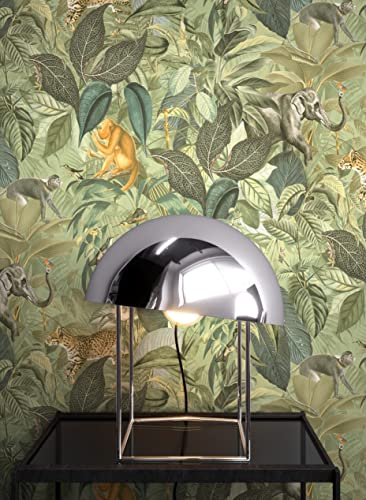 NEWROOM Papier peint Vert Jungle Intissé - Tropical Feuilles Monstera Floral