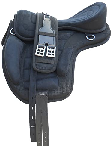 WILD RACE Freemax Sattel Baumloser Sattel/Treeless Saddle Freemax Saddle (16.5, (Black)