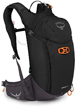 Osprey Siskin 12L Men's Biking Backpack with Hydraulics Reservoir, Black