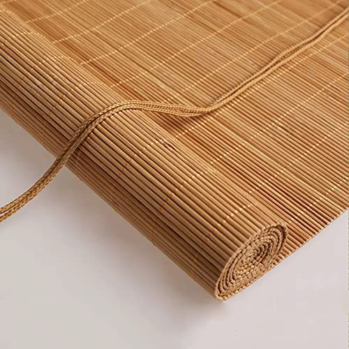 zhijiaqian456 Bambusrollo Sonnenschutz Sichtschutz Rollo Seitenzugrollo Raffrollos, Natur Holzrollos,für Fenster und Türen,Anpassbar (70 x 120 cm)