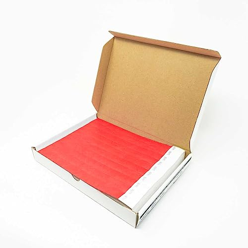 ID&C 1000-Pack Tomato Red Tyvek Wristbands – Durable, Waterproof, Tamper-Proof Bands for Crowd Control & Events