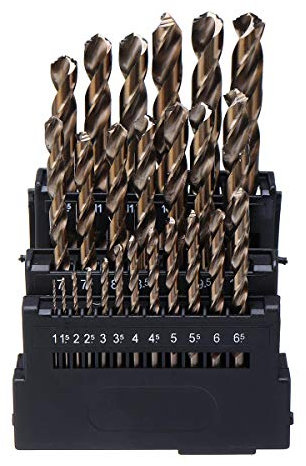 BREAKA Juego de Puntas de Taladro en Espiral M42 HSS, Cabezal de 3 Bordes, Broca con Alto Contenido de Cobalto al 8% for perforación de Metal y Madera de Acero Inoxidable (Size : 19PCS Drill Set)